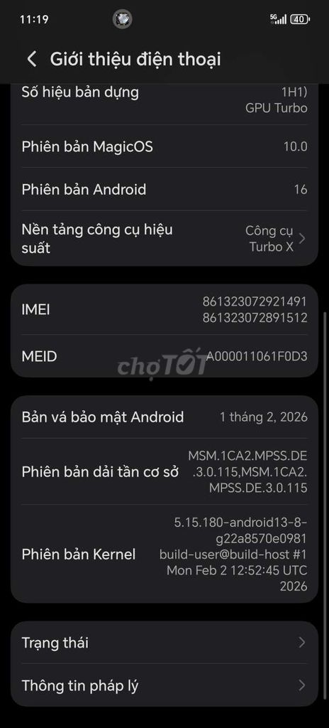 Honor 100 Pro 256GB. Mua bán Điện thoại tại Thành phố Thủ Đức Tp Hồ Chí Minh được đăng bởi Trần Đức Đô hình 1