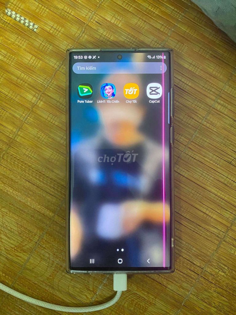 Samsung S22 Ultra Đen Màn hình 1 sọc. Mua bán Điện thoại tại Quận Thanh Xuân Hà Nội được đăng bởi Đạt Vũ hình 1