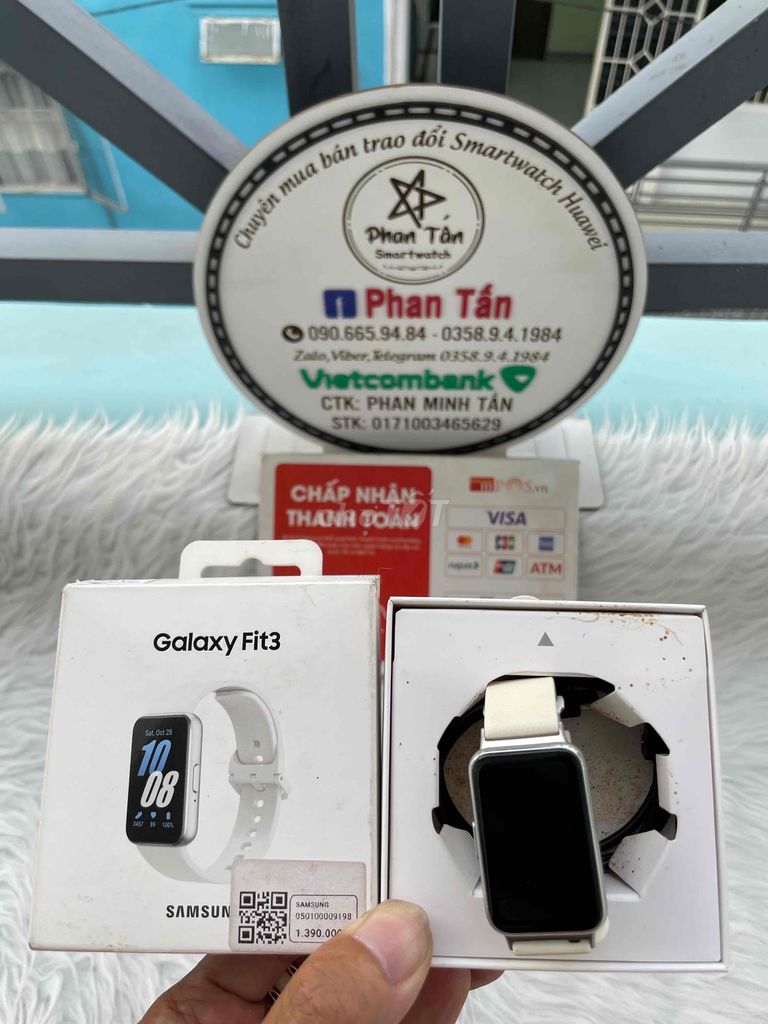 Samsung Fit 3 bạc full box còn bảo hành 15/3/2025