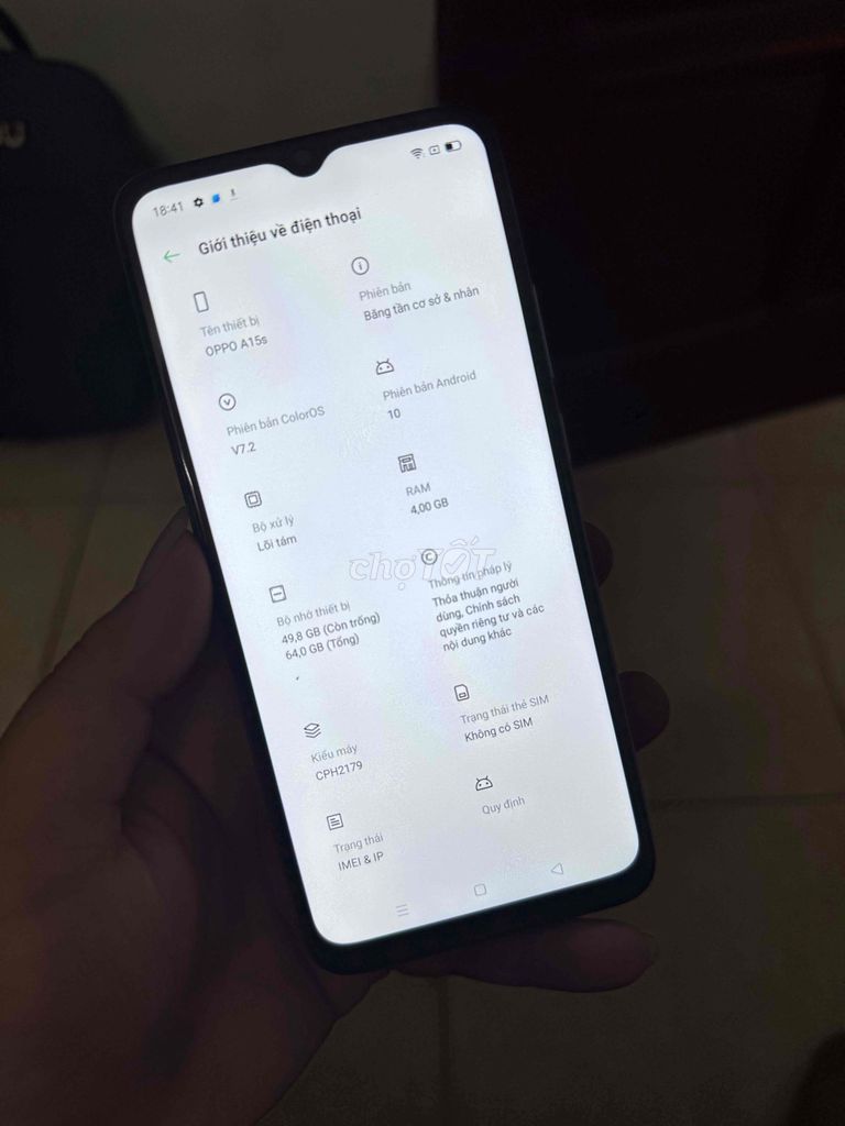 Oppo A15s 64GB Xanh. Mua bán Điện thoại tại Quận Kiến An Hải Phòng được đăng bởi Đình Mão hình 1