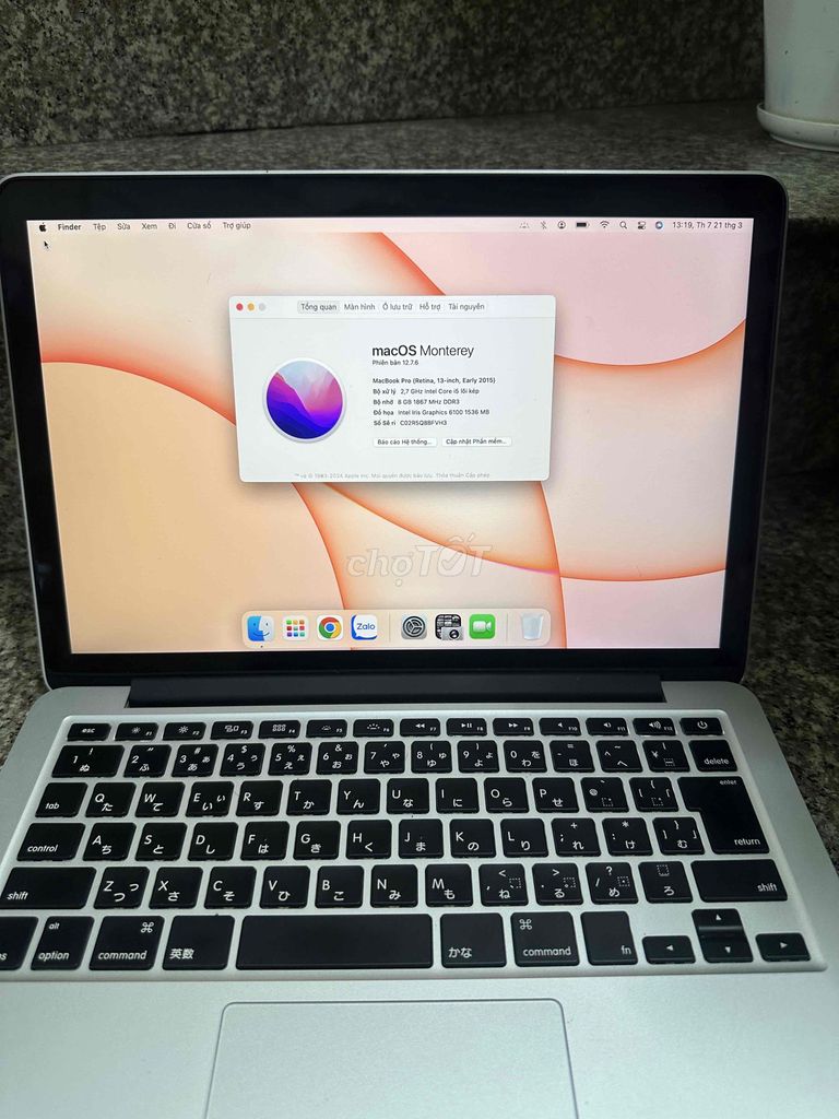 Apple MacBook Pro 13 inch 8GB/128GB. Mua bán Laptop tại Quận Đống Đa Hà Nội được đăng bởi Nguyễn hữu chiến  hình 1