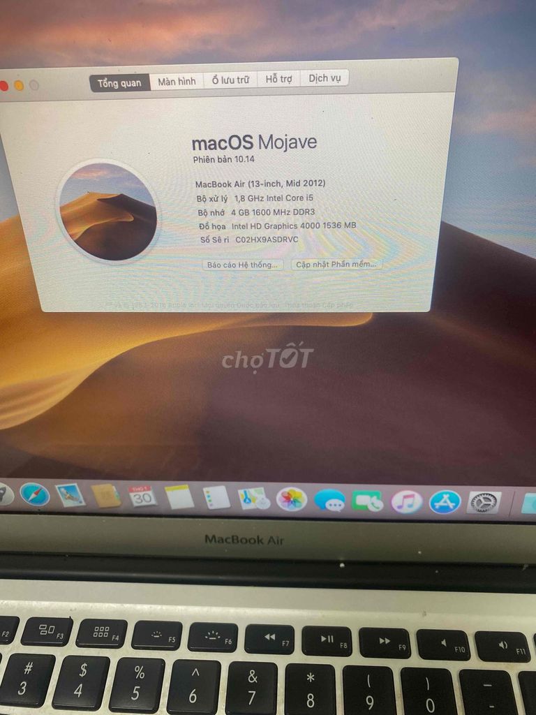 Apple Macbook Air 2012 i5 4GB/128GB. Mua bán Laptop tại Quận Hoàng Mai Hà Nội được đăng bởi Mac98 hình 1