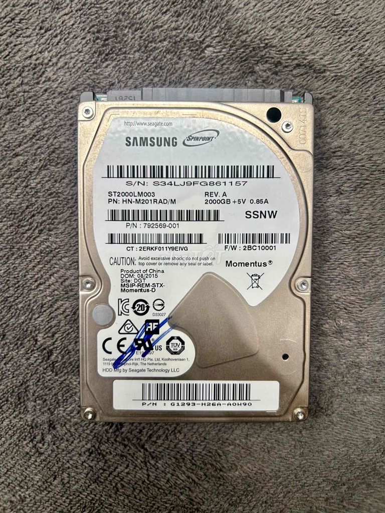Ổ cứng HDD Samsung 2TB 2.5. Mua bán Linh kiện (RAM, Card...) tại Quận 7 Tp Hồ Chí Minh được đăng bởi Nguyễn Thịnh hình 1