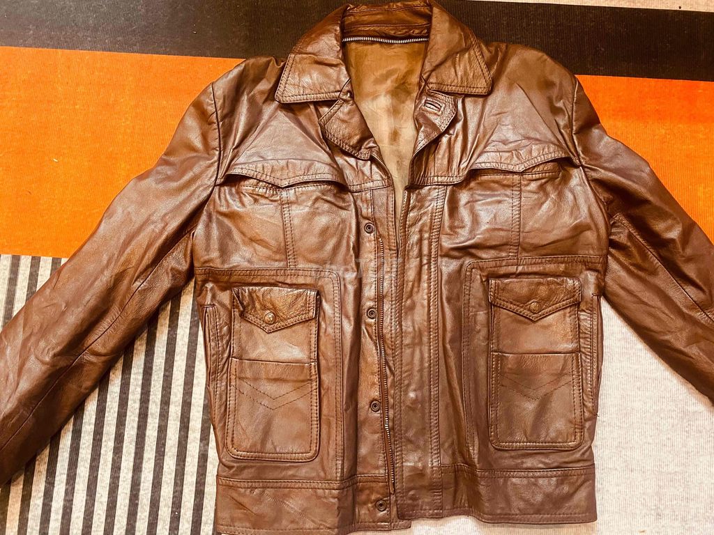 Áo khoác nam da bò Size S pass rẻ cuối mùa. Mua bán Quần áo tại Quận Cầu Giấy Hà Nội được đăng bởi LÊ MINH hình 1