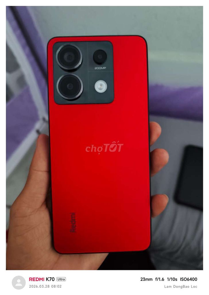 Xiaomi Redmi Note 13 Pro 5G 128GB Đỏ. Mua bán Điện thoại tại Thành phố Bảo Lộc Lâm Đồng được đăng bởi Dink Thai hình 1