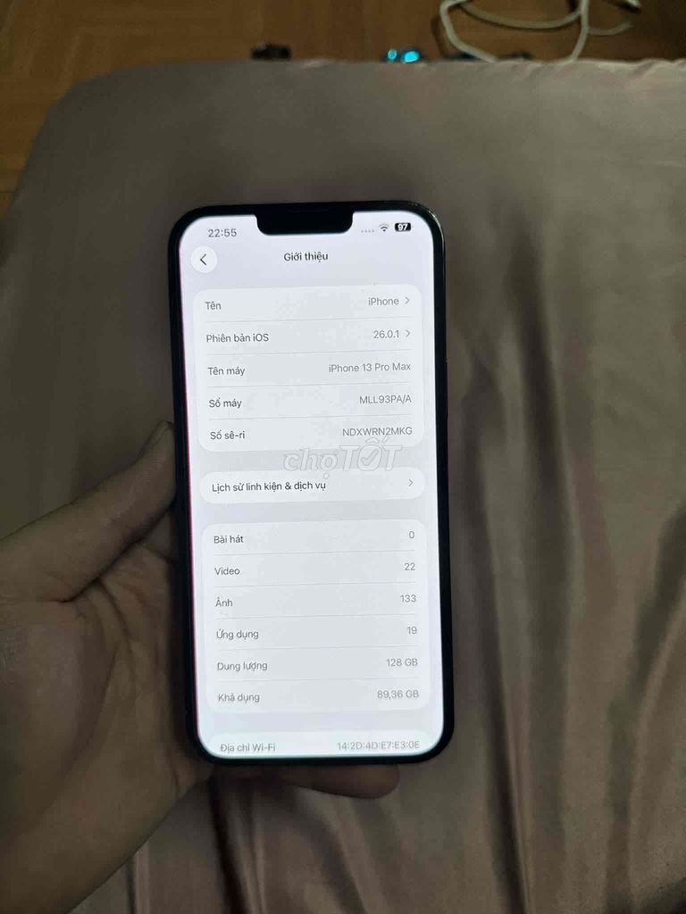 Apple iPhone 13 Pro Max 128GB bybass. Mua bán Điện thoại tại Quận Cẩm Lệ Đà Nẵng được đăng bởi NONO hình 1