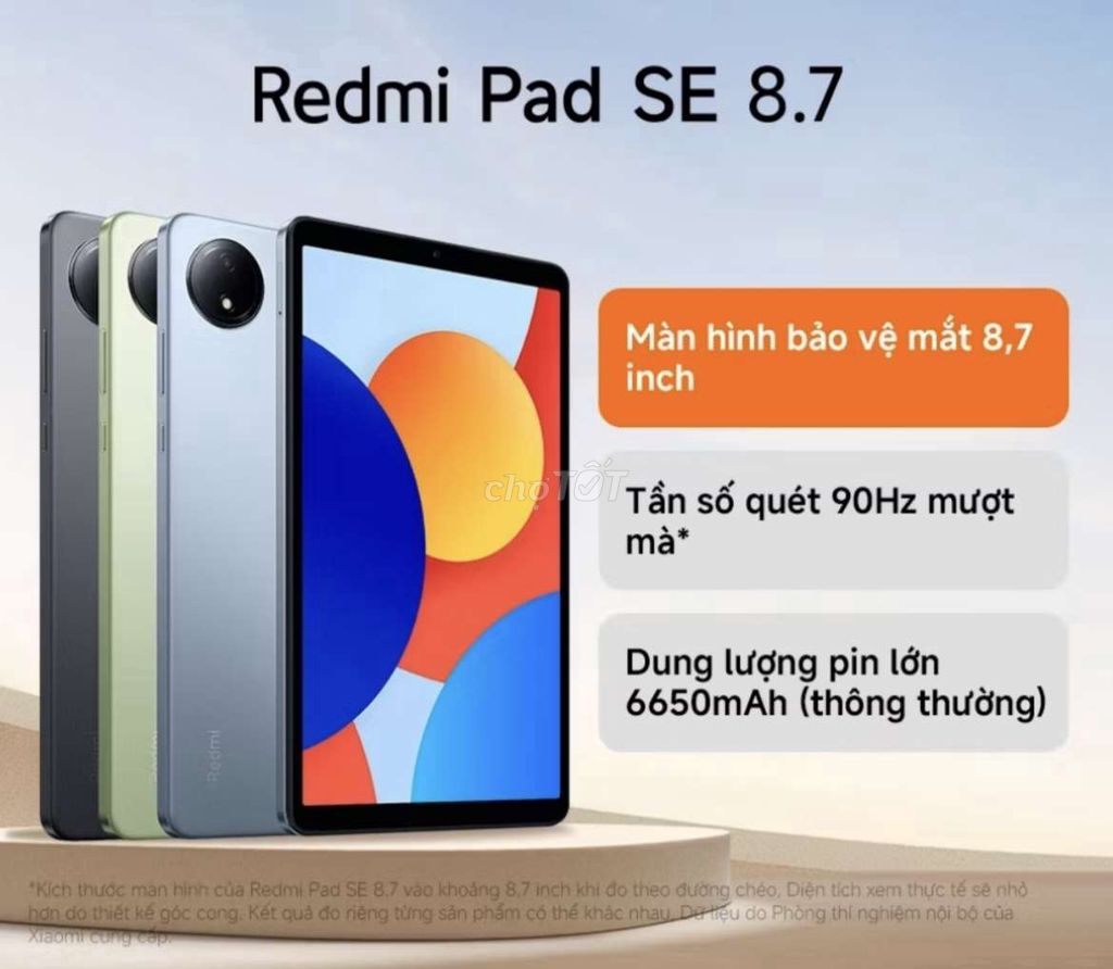 Xiaomi Redmi Pad SE 8.7 inch. Mua bán Máy tính bảng tại Thành phố Rạch Giá Kiên Giang được đăng bởi Trung Tính hình 1