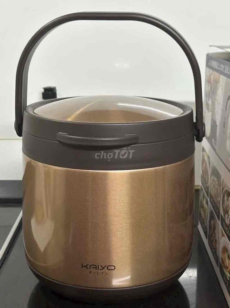 Nồi ủ Kaiyo 4.5L Vàng đồng, Xanh lá. Mua bán Dụng cụ nhà bếp tại Quận Tân Phú Tp Hồ Chí Minh được đăng bởi Nhân Tâm Japan Shop hình 1