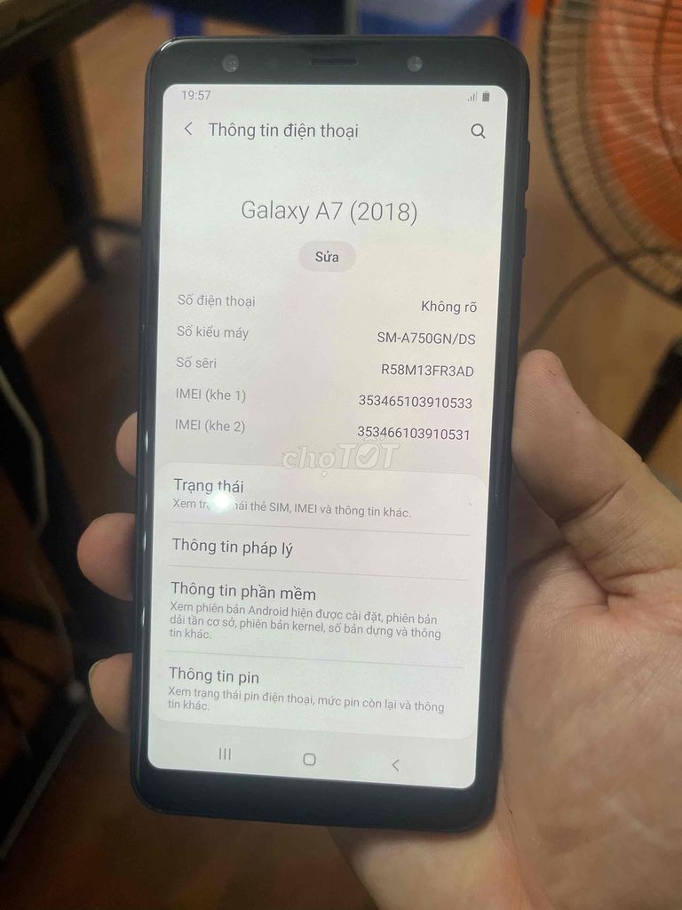 Samsung Galaxy A7 (2018) Đen. Mua bán Điện thoại tại Quận Bắc Từ Liêm Hà Nội được đăng bởi nguyễn quang anh hình 1