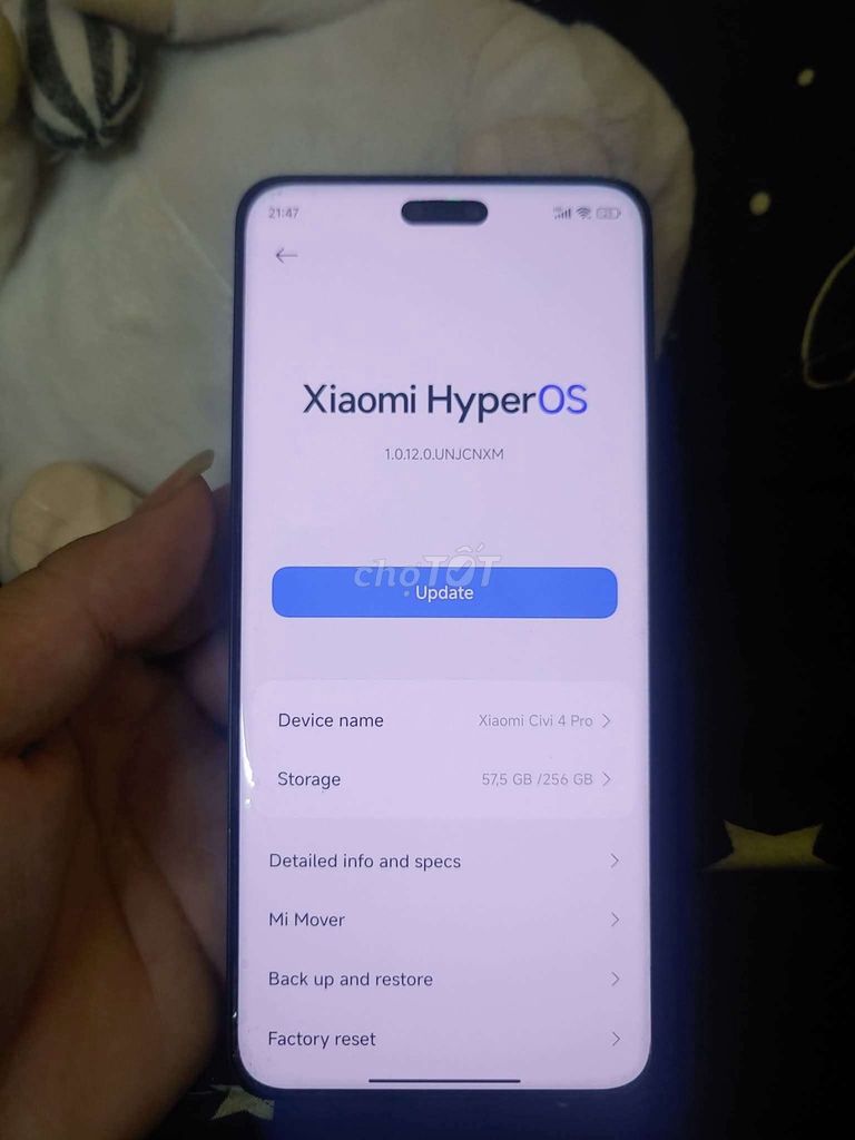 Xiaomi Civi 4 Pro 256GB Đen. Mua bán Điện thoại tại Huyện Mê Linh Hà Nội được đăng bởi phạm văn ngọc hình 1