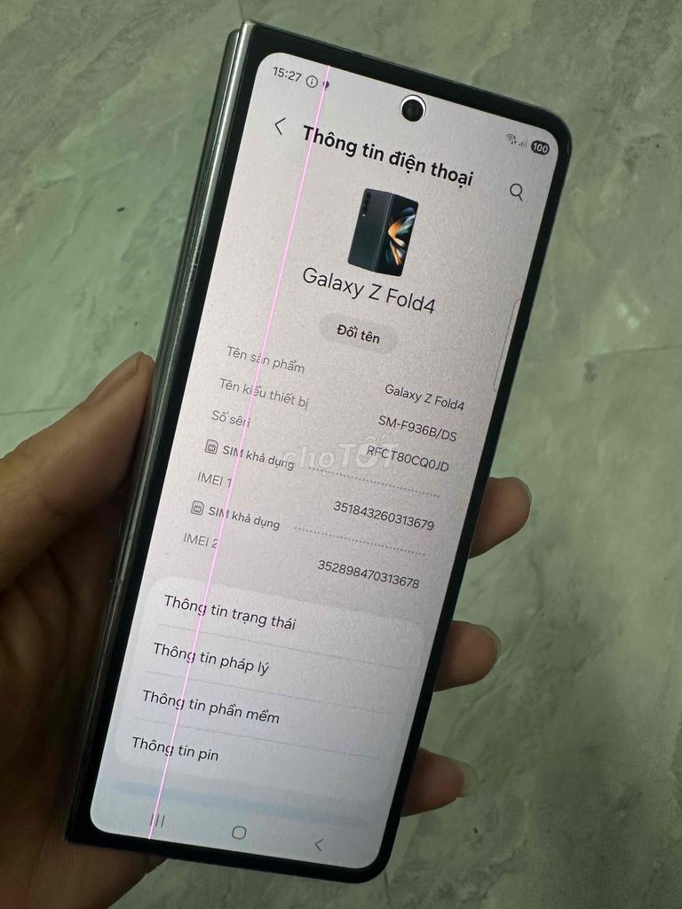 Samsung Galaxy Z Fold4 Xám Đã sử dụng. Mua bán Điện thoại tại Quận Ngũ Hành Sơn Đà Nẵng được đăng bởi Bin Bin hình 1