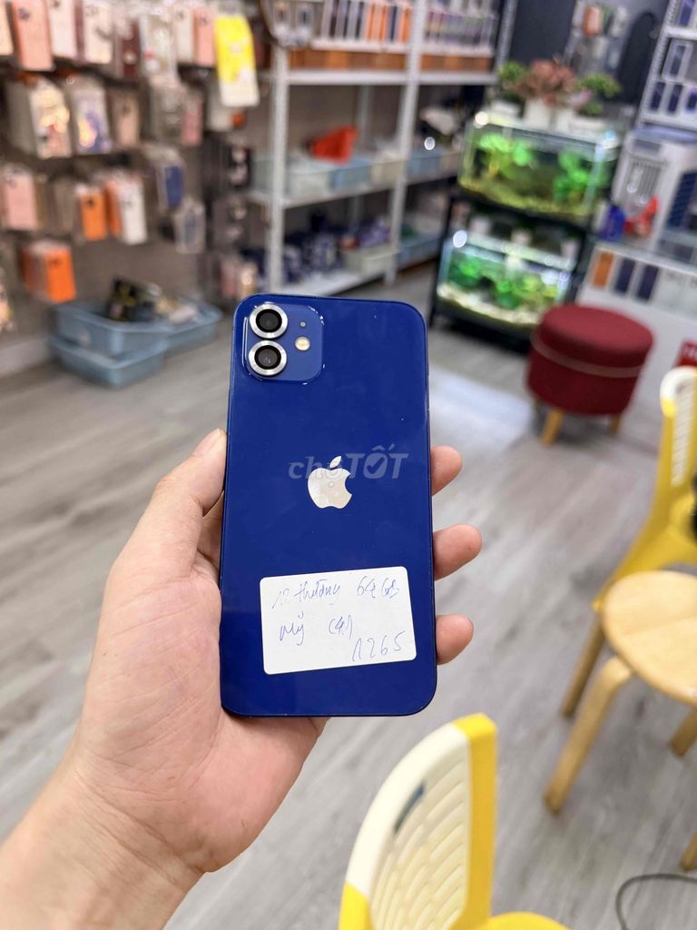 Apple iPhone 12 64GB Xanh zin all. Mua bán Điện thoại tại Quận Hải Châu Đà Nẵng được đăng bởi Hoàng Táo 273 Nguyễn Hoàng hình 1