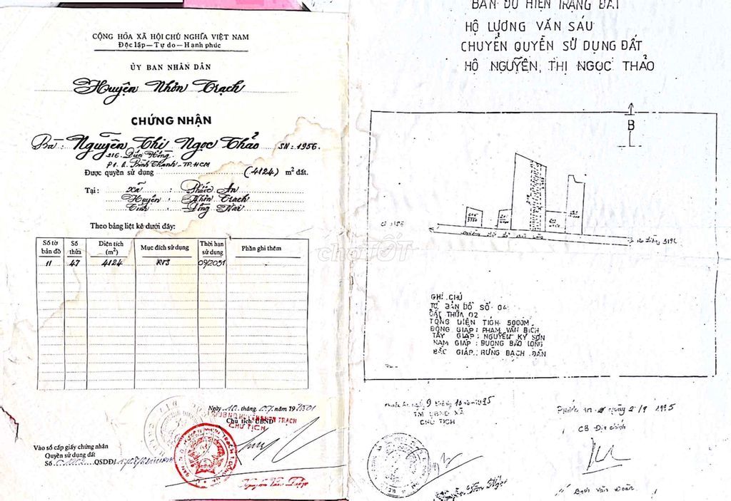 CẦN BÁN LÔ ĐẤT ĐẸP – NGAY UBND XÃ PHƯỚC AN – NHƠN TRẠCH – ĐỒNG NAI