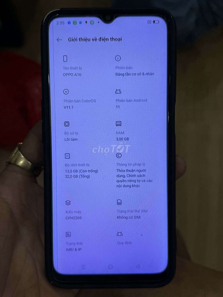 OPPO A16 32GB Đen. Mua bán Điện thoại tại Thành phố Thủ Đức Tp Hồ Chí Minh được đăng bởi Bình An hình 1