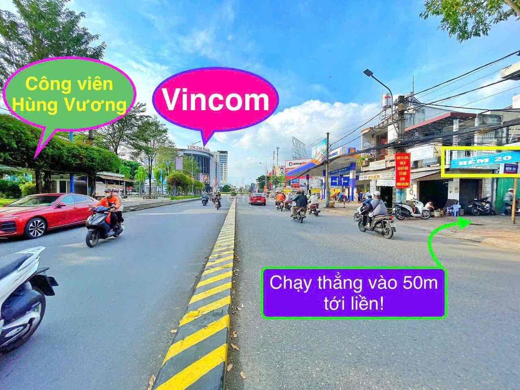 Nhà ngay công viên và Vincom Hùng Vương lộ 4,5m Đường Nguyễn Trãi đẹp