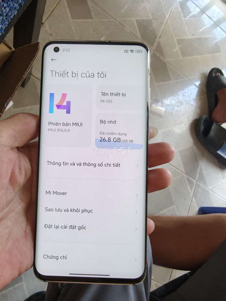 Xiaomi Mi 10S 8-128GB Trắng. Mua bán Điện thoại tại Thành phố Bến Tre Bến Tre được đăng bởi Từ Tuấn Bến Tre hình 1