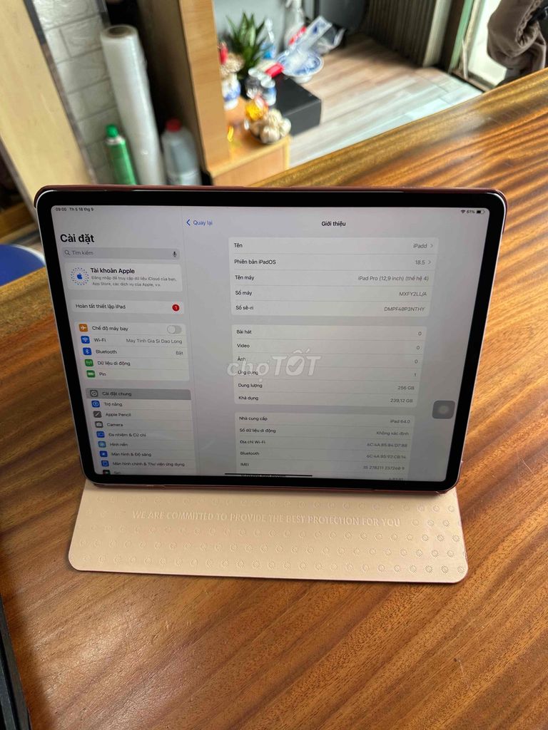 ipad pro 2020 12.9in 256G 5G 99% hỗ trợ trả góp. Mua bán Máy tính bảng tại Thành phố Thủ Dầu Một Bình Dương được đăng bởi ipad gíá sỉ Đào Long hình 3