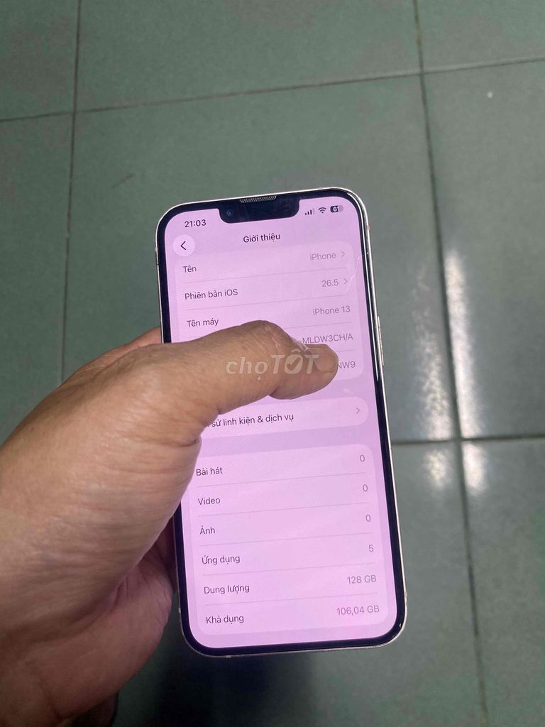 Apple iPhone 13 Trắng Mất Face ID. Mua bán Điện thoại tại Quận Tân Bình Tp Hồ Chí Minh được đăng bởi Dũng Phan hình 1