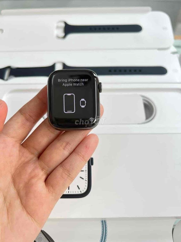 bán đh apple watch sr7:45 Thép đen esim keng