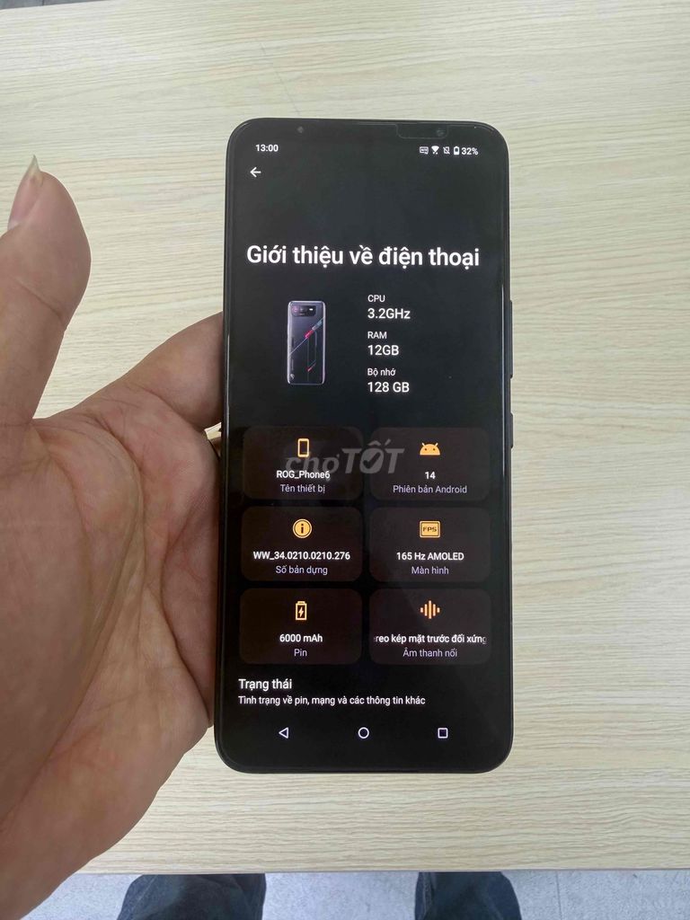 Asus ROG Phone 6 128GB Đen. Mua bán Điện thoại tại Quận 10 Tp Hồ Chí Minh được đăng bởi lieu minh bang hình 1