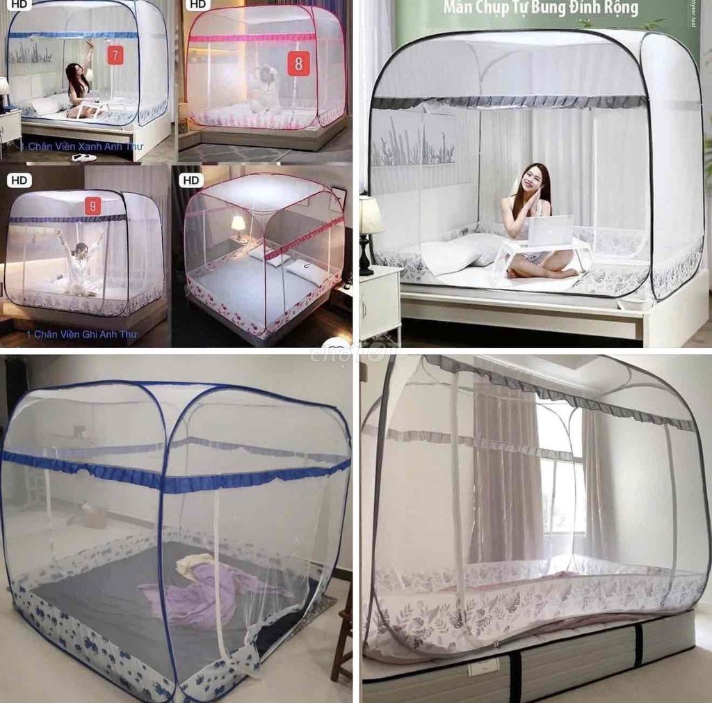 Màn chống muỗi tự bung đỉnh vuông 1m6x2m. Mua bán Nội thất, đồ gia dụng khác tại Quận Hải Châu Đà Nẵng được đăng bởi Đồ Gia Dụng Linh Linh hình 1