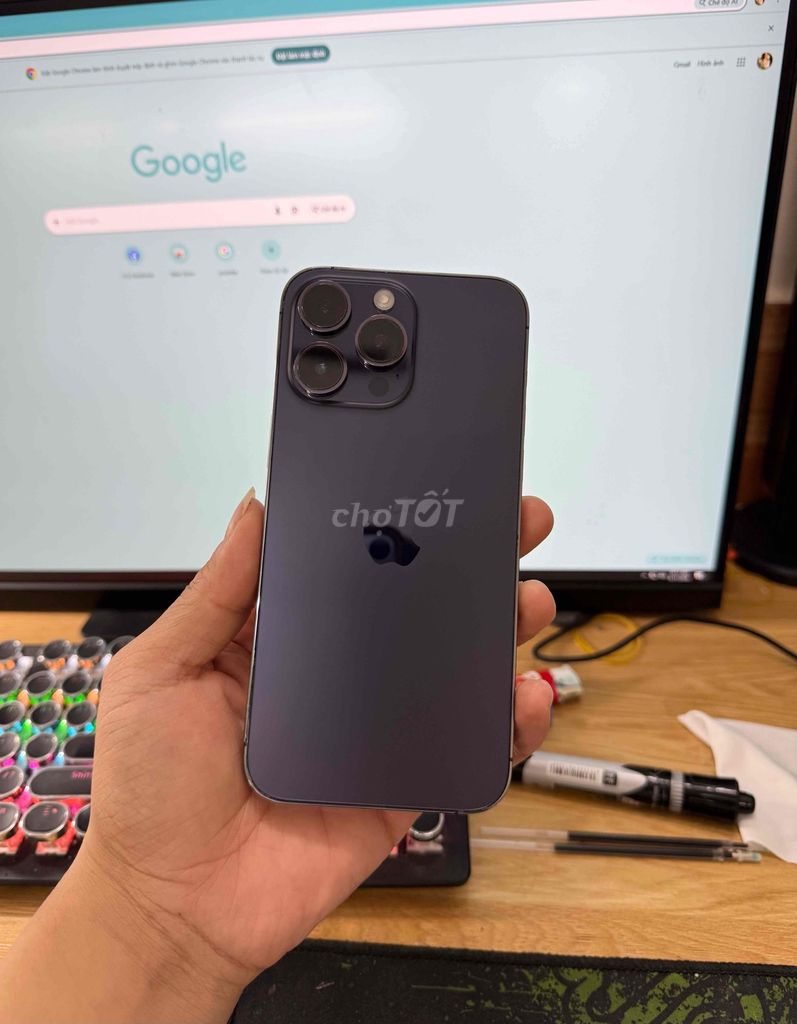 Bán iPhone 14 ProMax 128GB Tím 100%. Mua bán Điện thoại tại Quận Ngô Quyền Hải Phòng được đăng bởi Điện Thoại Hải Phòng  hình 1