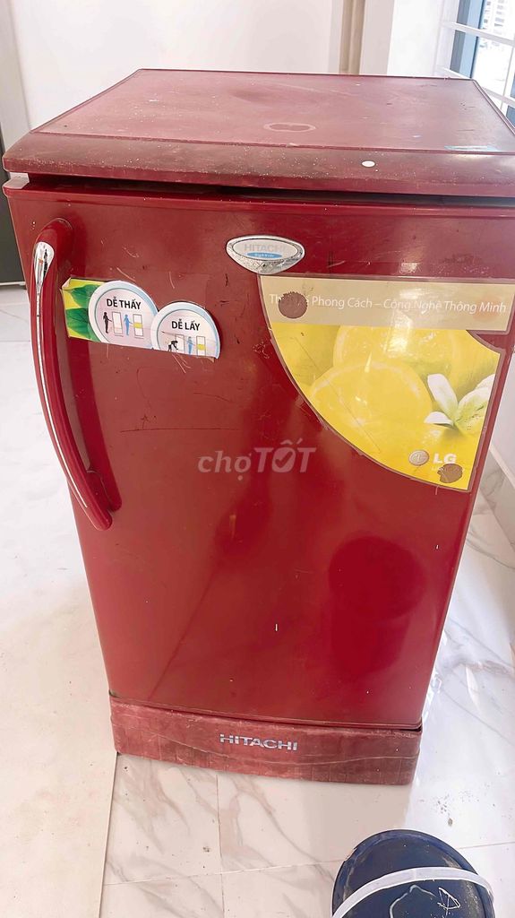 Tủ lạnh Hitachi 100L Đỏ. Mua bán Tủ lạnh tại Quận Cẩm Lệ Đà Nẵng được đăng bởi cường ng hình 1