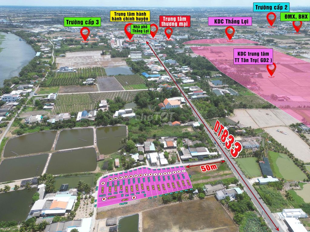 Đất thổ thị, cách tỉnh lô 50m, bán kính 900m đầy đủ tiện ích. Mua bán đất tại Huyện Tân Trụ Long An được đăng bởi Tuyến Lê hình 1