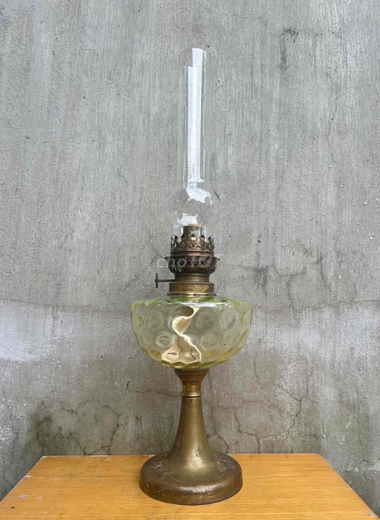Đèn Đồng Thủy tinh Pháp 53cm. Mua bán Đồ sưu tầm, đồ cổ tại Huyện Hàm Thuận Bắc Bình Thuận được đăng bởi Tôi Là Joy hình 1