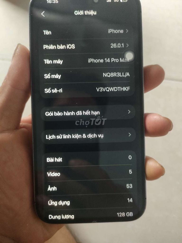 Apple iPhone 14 Pro Max 128GB Đen. Mua bán Điện thoại tại Thị xã Phú Mỹ Bà Rịa - Vũng Tàu được đăng bởi Manh Le hình 1