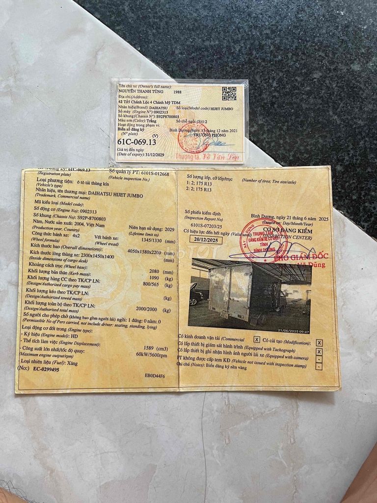 Bán xe Daihatsu thùng kín đời 2004. Mua bán Ô tô tại Thành phố Dĩ An Bình Dương được đăng bởi Trần lâm hình 8