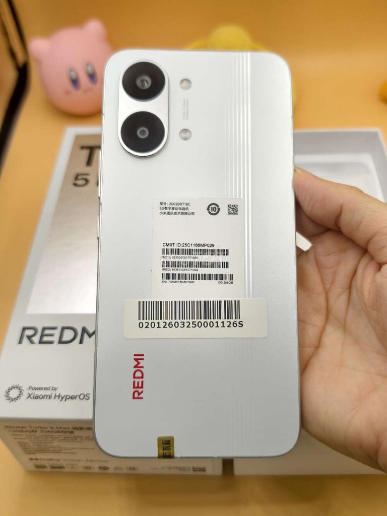 Xiaomi Redmi Turbo 5 Max 12/256GB Trắng fullbox. Mua bán Điện thoại tại Quận 6 Tp Hồ Chí Minh được đăng bởi Nhất Tín Mobile hình 1