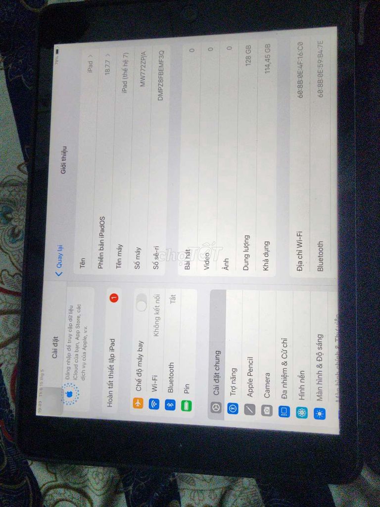 Apple iPad Gen 7 128GB Xám. Mua bán Máy tính bảng tại Thành phố Thủ Đức Tp Hồ Chí Minh được đăng bởi Minh Thượng hình 1