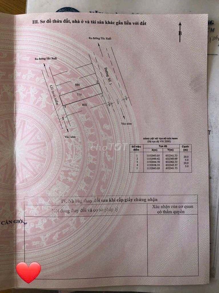 Bán đất nền khu dân cư Cần Giờ - 100m2 Full thổ cư - Giá chỉ 20tr/m2