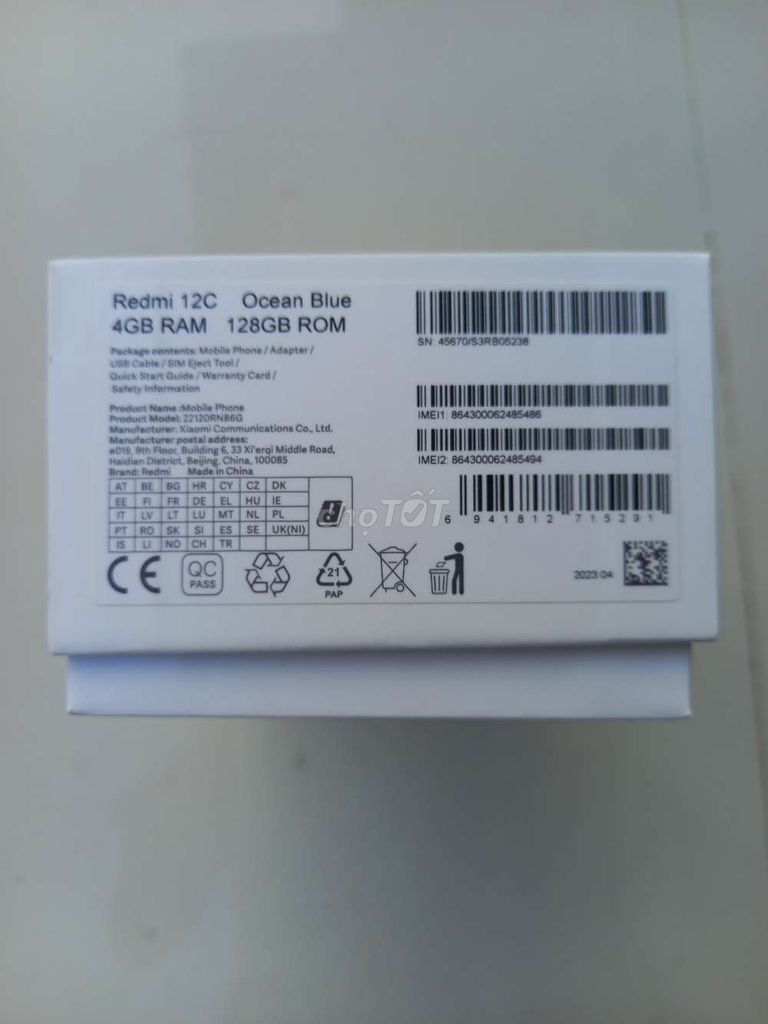 Xiaomi Redm  12C,  128GB Xanh. Mua bán Điện thoại tại Huyện Xuyên Mộc Bà Rịa - Vũng Tàu được đăng bởi Dung Quoc  hình 1