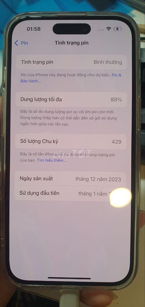 iPhone 15 hồng 128Gb bản VN/A