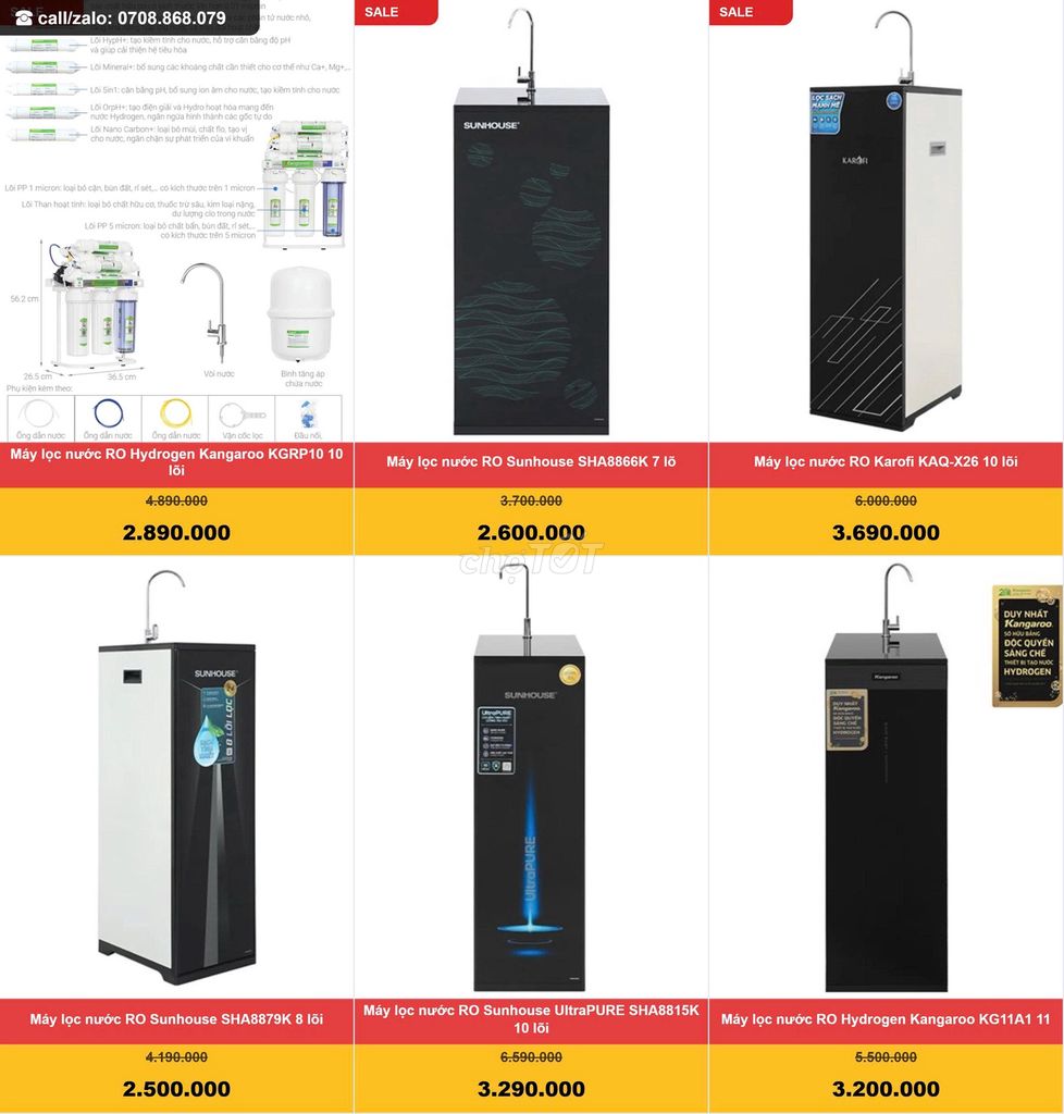 Máy lọc nước Kangaroo KGRP10 10 lõi Trắng, Đen. Mua bán Bếp, lò, đồ điện nhà bếp tại Quận Gò Vấp Tp Hồ Chí Minh được đăng bởi Dung hình 1