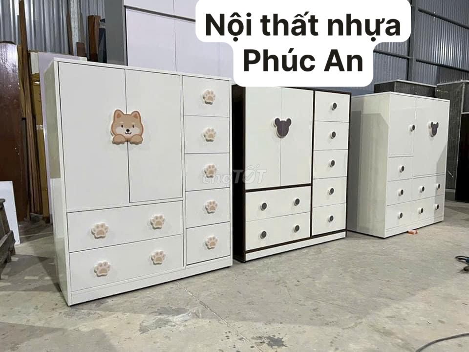 Tủ quần áooo nhựaaa đàii loann tay nắmm decor PA