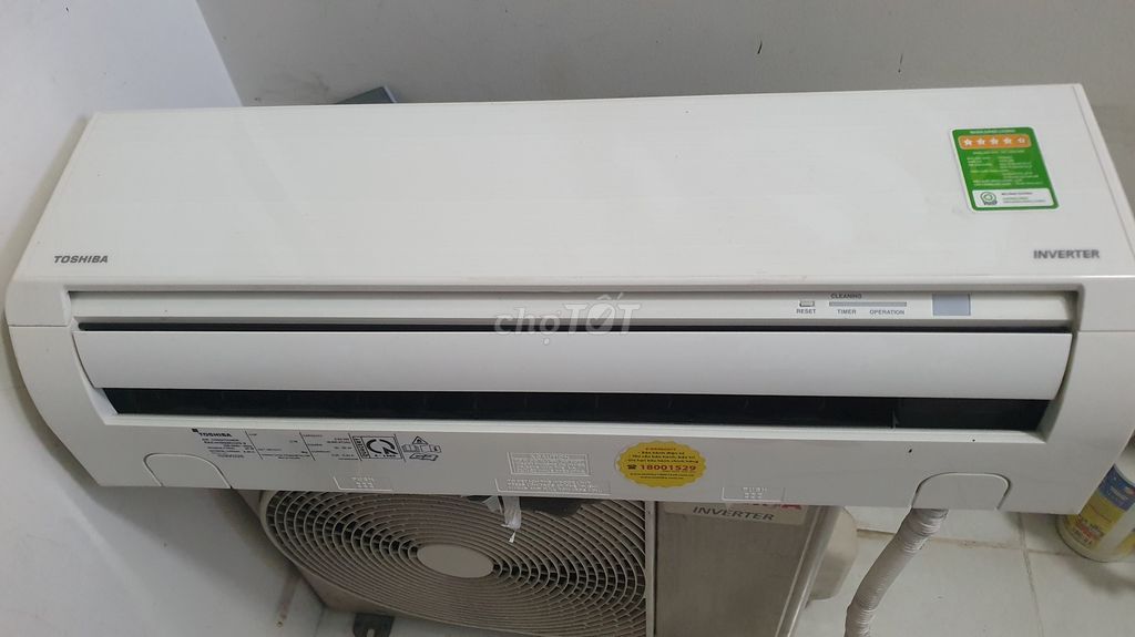 Máy lạnh Toshiba trắng 1HP inverter 2021 mới 97%