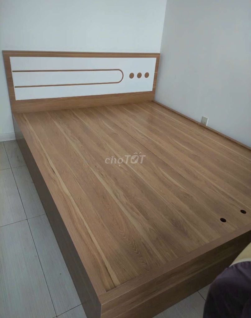 GIƯỜNG GỖ CÔNG NGHIỆP MDF 1M6*2M