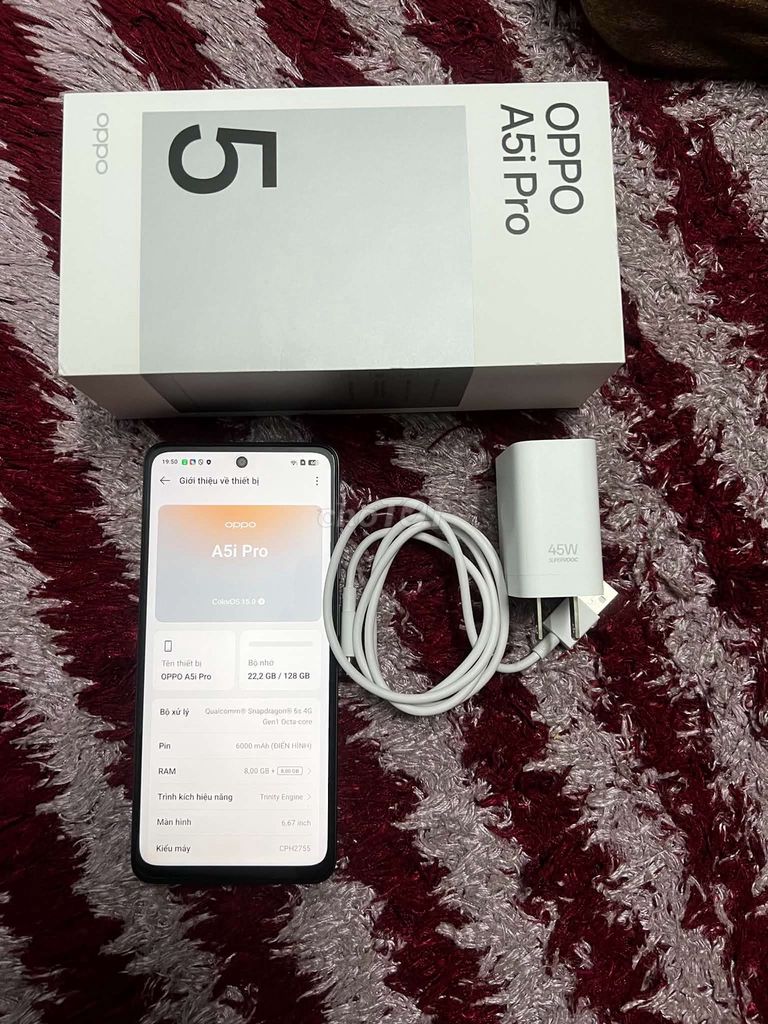Oppo A5i Pro 8GB/128GB Đen New Full box. Mua bán Điện thoại tại Quận Thanh Xuân Hà Nội được đăng bởi Fallen Saint hình 1