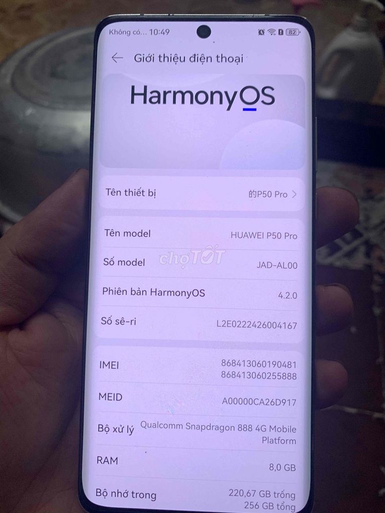 Huawei P50 Pro 8/256GB Trắng. Mua bán Điện thoại tại Thành phố Nam Định Nam Định được đăng bởi úc hình 1