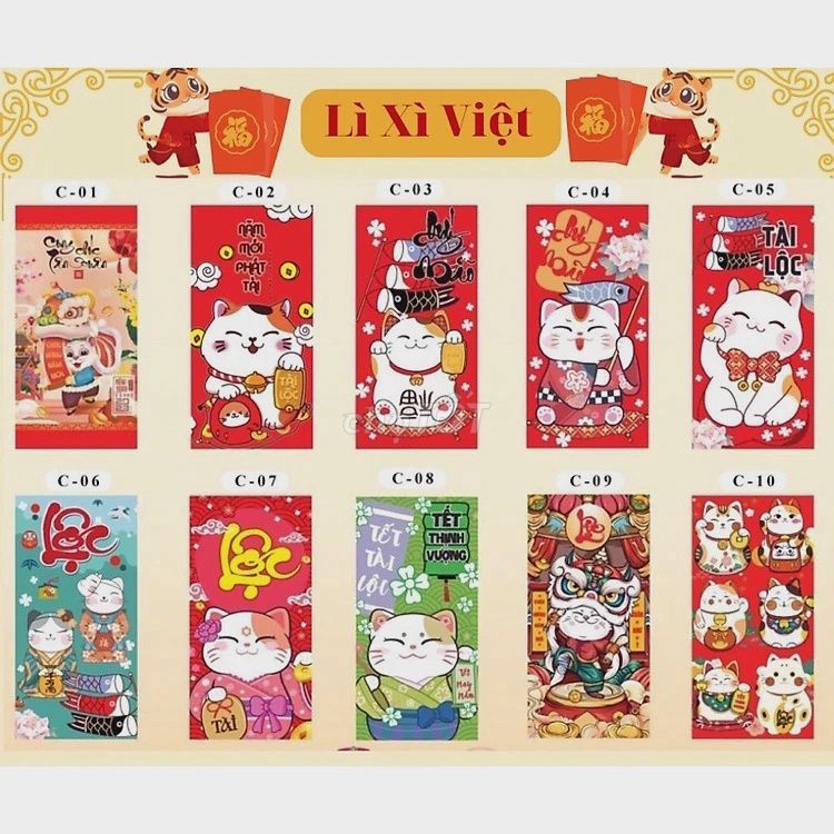 Bao lì xì Giấy Couche Tết. Mua bán Sở thích khác tại Thành phố Sông Công Thái Nguyên được đăng bởi Quỳnh Nguyễn hình 1