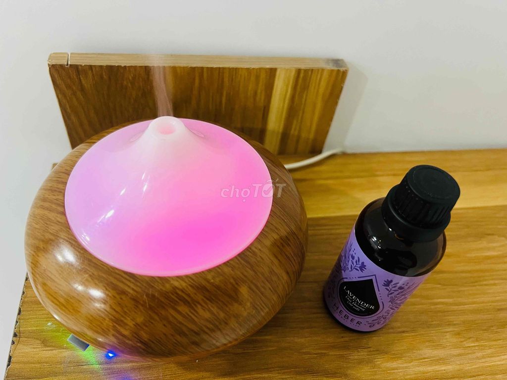 Máy khuếch tán tinh dầu vân gỗ hình giọt nước
