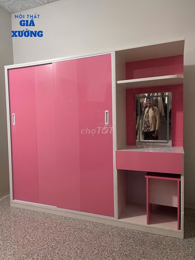 TỦ NHỰA HỒNG - TỦ QUẦN ÁO NHẬN ĐẶT LỚN 1M8. Mua bán Tủ, kệ gia đình tại Huyện Đức Hòa Long An được đăng bởi Nội Thất Giá Xưởng  hình 1