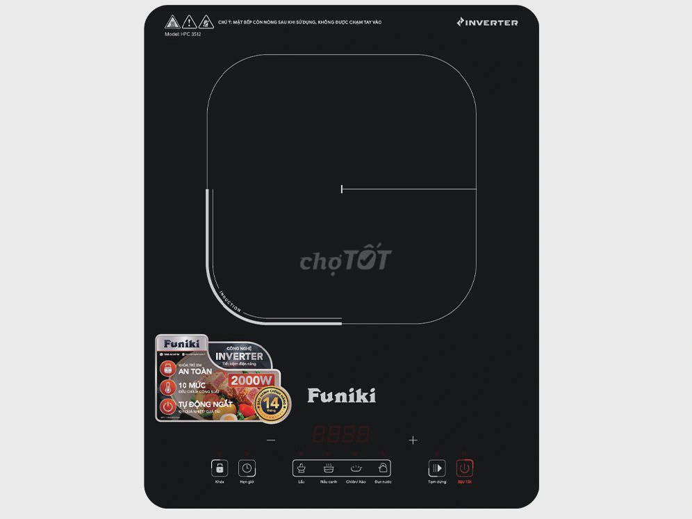 BẾP TỪ ĐƠN INVETER FUNIKI HCP-3S12. Mua bán Bếp, lò, đồ điện nhà bếp tại Quận Đống Đa Hà Nội được đăng bởi Vũ Quân hình 1