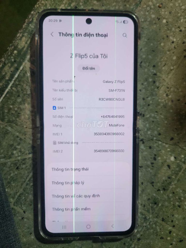 Samsung Galaxy Z Flip5 Trắng Đã sử dụng. Mua bán Điện thoại tại Quận Bình Tân Tp Hồ Chí Minh được đăng bởi Aloha hình 1