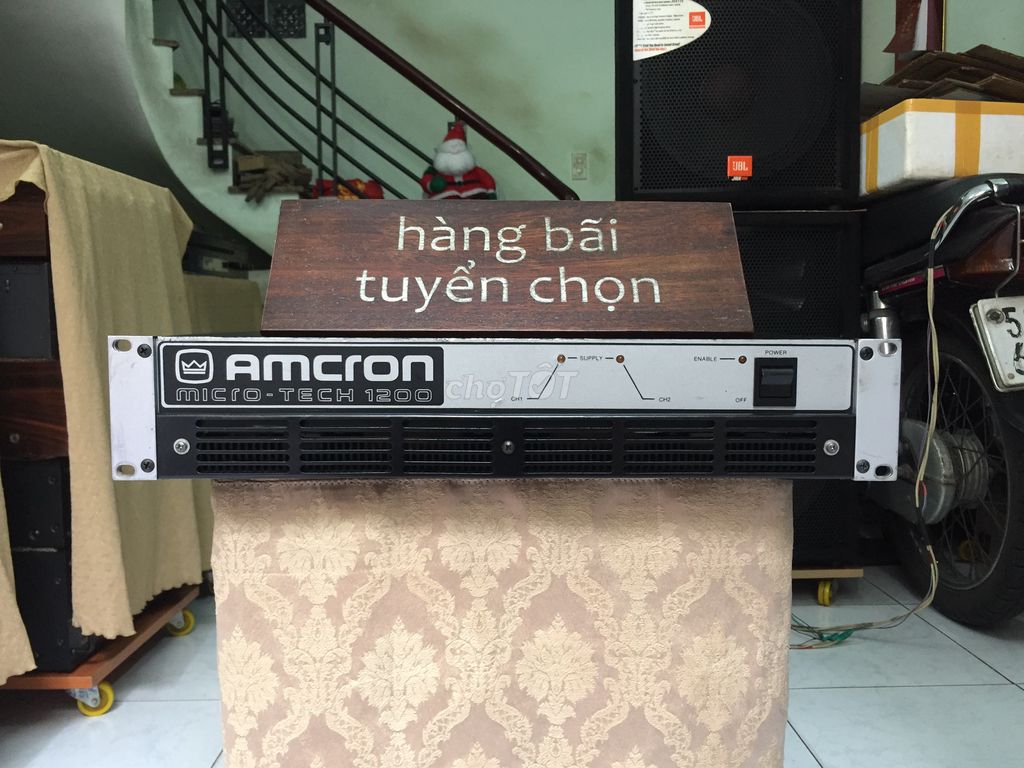 Power CROWN MICRO-TECH 1200 USA chạy 24 sò sắt