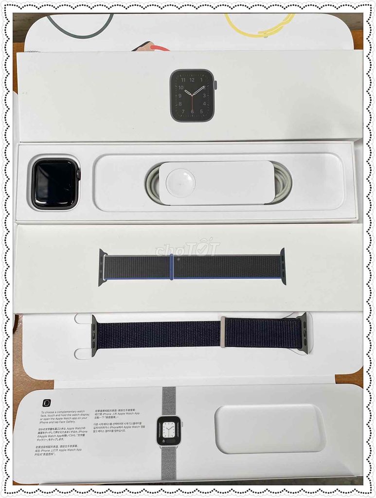 apple watch se/44 nhôm fullbox VN esim zin 100%