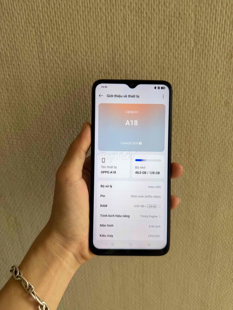 Oppo A18 ram4/128gb full chức năng. Mua bán Điện thoại tại Thành phố Thủ Đức Tp Hồ Chí Minh được đăng bởi Nguyễn Duy hình 1